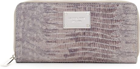 Michael By Michael Kors Jet Set Continental Wallet in Gray (slate) - Lyst