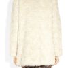 Miu Miu Mohair and Cottonblend Coat in White (ivory) - Lyst
