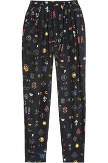 Stella McCartney Christine Tapered Printed Silk Pants - Lyst