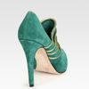 Alice + Olivia Dame Suede and Metallic Leather Ankle Boots in Green (emerald) - Lyst