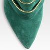 Alice + Olivia Dame Suede and Metallic Leather Ankle Boots in Green (emerald) - Lyst