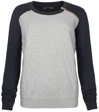 AllSaints Block Zip Sweat - Lyst