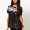 Asos Collection Embellished Tshirt with Mosaic Beading in Multicolor (multi) - Lyst