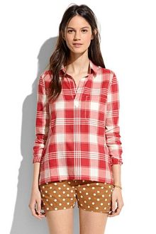 Madewell Photoplaid Popover - Lyst