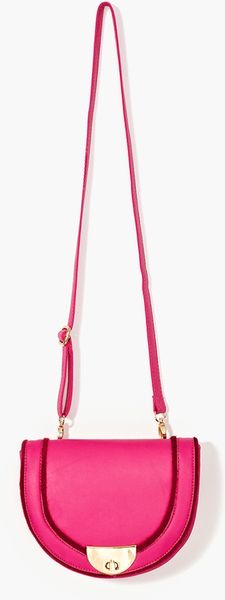Nasty Gal Sofie Saddle Bag in Pink - Lyst