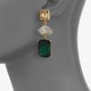 Oscar De La Renta Faceted Clipon Earrings in Green (emerald) - Lyst