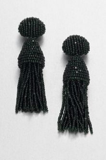 Oscar de la Renta Short Tassel Clipon Earrings - Lyst