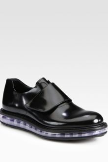 Prada Spazzolato Leather Loafer - Lyst
