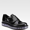 Prada Spazzolato Leather Loafer in Black for Men - Lyst