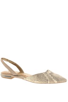 Sam Edelman Harper Pointed Snake Print Flat Slingbacks - Lyst