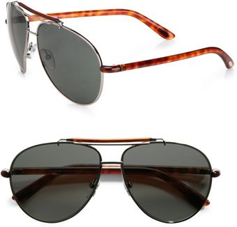 Tom Ford Metal Aviator Sunglasses - Lyst