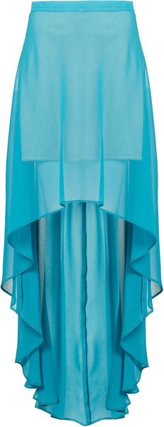 Topshop  Dip Back Maxi Skirt - Lyst