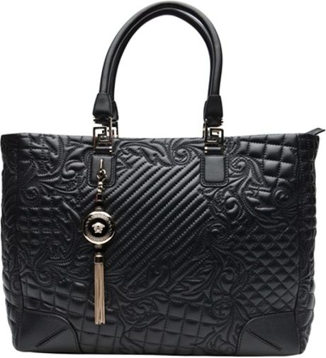 Versace Vanitas Quilted Tote in Black - Lyst