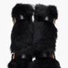 Alexander Mcqueen Black Lamb Fur Ankle Boots in Black - Lyst