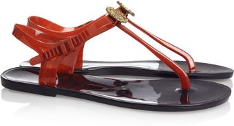 Balmain Coinembellished Rubber Sandals - Lyst