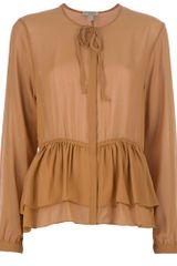 Burberry Tiered Blouse