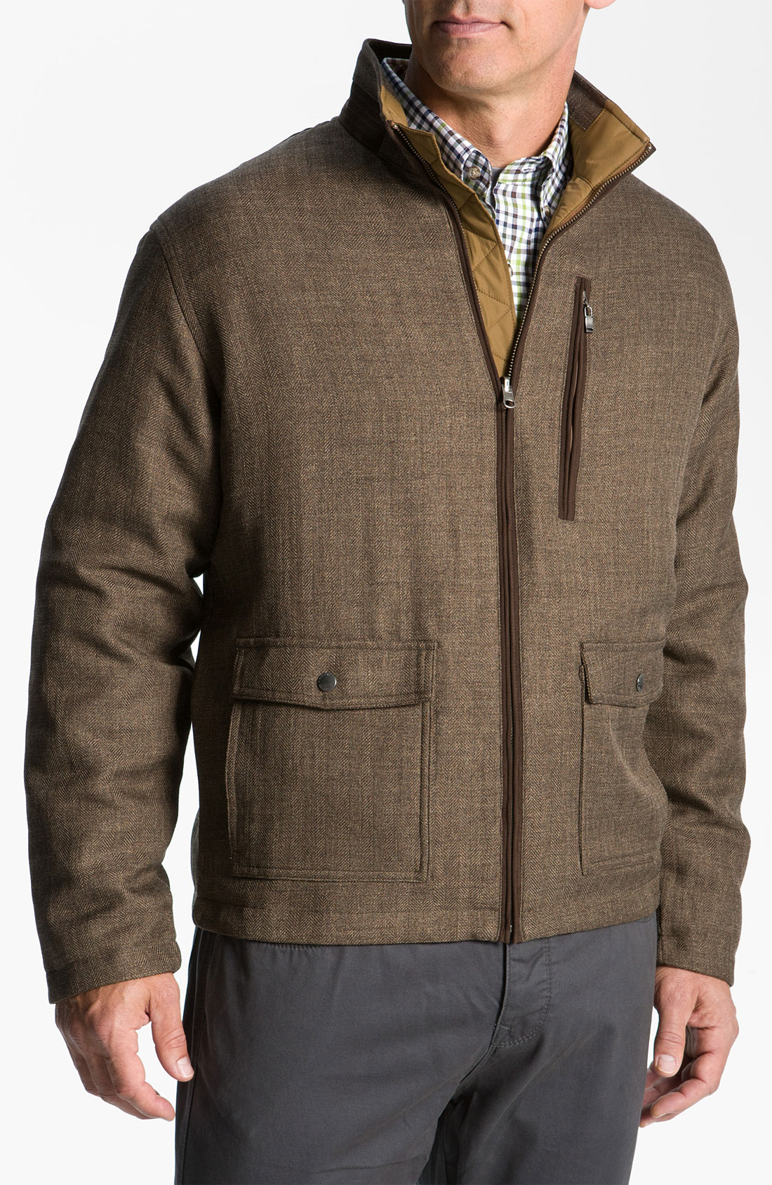 Cutter & Buck Weathertec Bearsden Reversible Jacket in Brown for Men