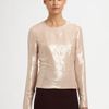 Diane Von Furstenberg Menaro Sequin Top in Pink (beige) - Lyst