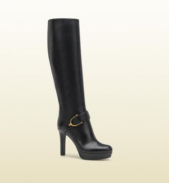 Gucci Stirrup Mid Heel Platform Boot - Lyst