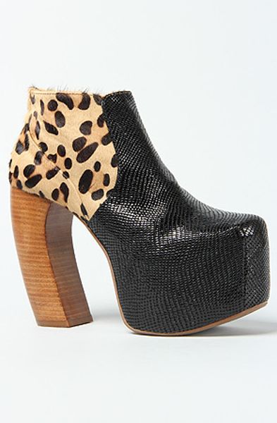 Jeffrey Campbell The Congress Shoe in Black and Giant Leopard in Black - Lyst