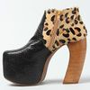 Jeffrey Campbell The Congress Shoe in Black and Giant Leopard in Black - Lyst