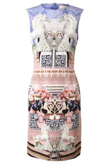 Mary Katrantzou Powdy Printed Crepe Silk Dress - Lyst