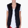 Matthew Williamson Black Rabbit Fur Gilet Vest in Black - Lyst