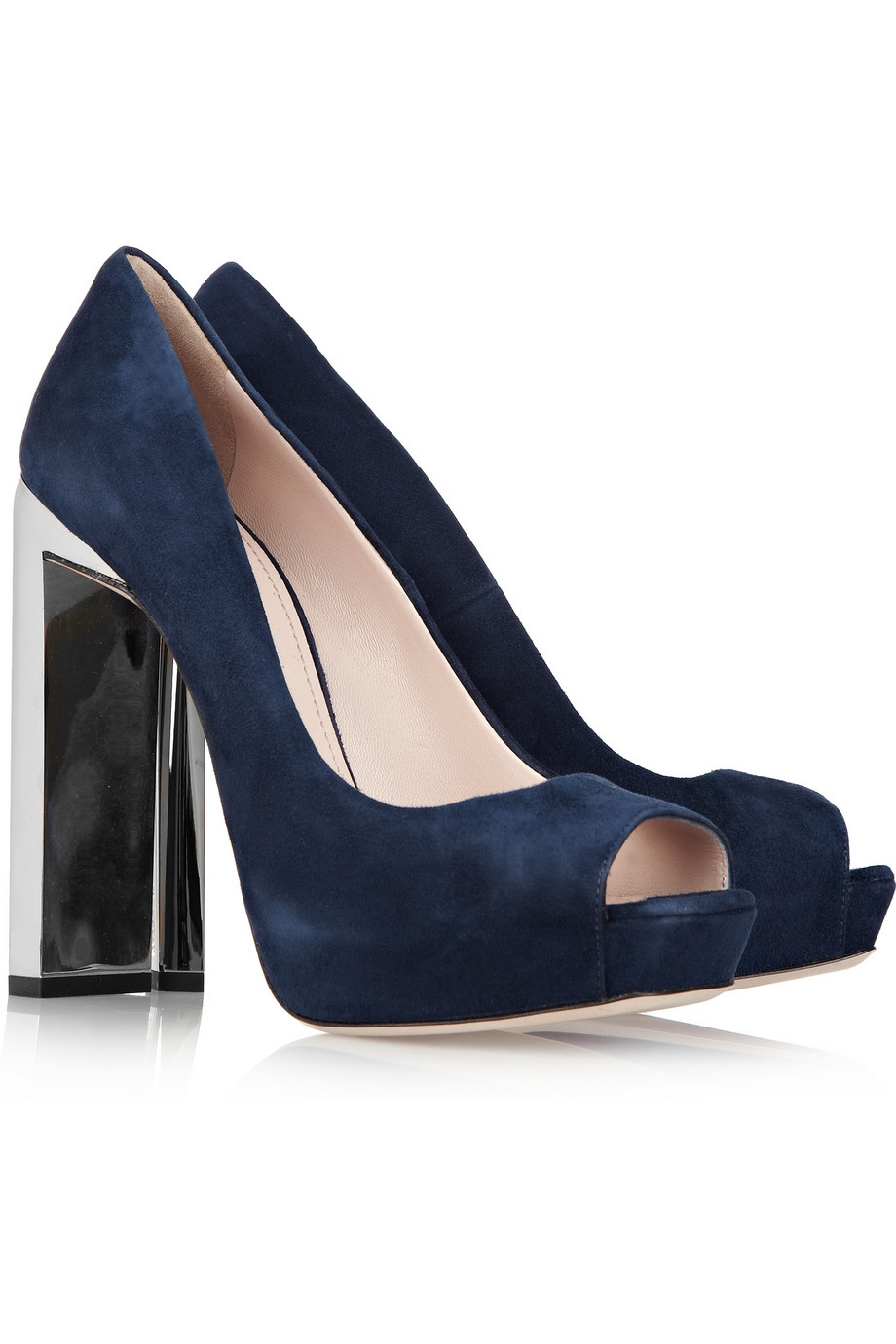 miu miu crystal embellished pumps