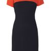Stella Mccartney Sophie Twotone Crepe Dress in Blue (orange) - Lyst