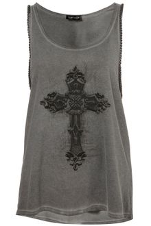 Topshop Ornate Cross Chain Vest - Lyst
