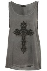 Topshop Ornate Cross Chain Vest