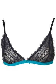 Topshop Navy Lace Triangle Bra - Lyst