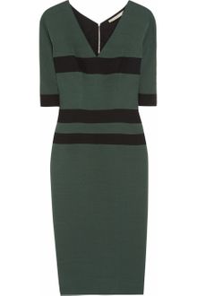 Victoria Beckham Striped Silkblend Stretchcrepe Dress - Lyst