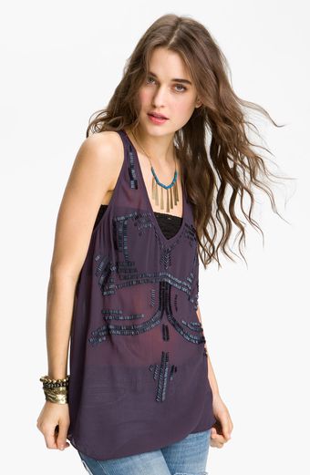 Free People Bead It Embellished Tank - Lyst