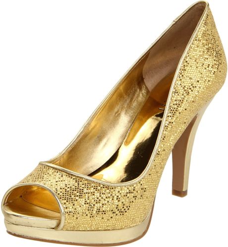 Nine West Nine West Womens Danee Platform Pump in Gold (gold glitter) - Lyst