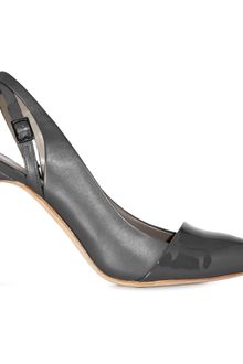 Reiss Patent Toe Cap Slingbacks - Lyst