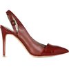 Reiss Patent Toe Cap Slingbacks in Red (russet) - Lyst