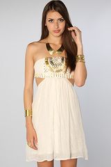 Reverse The Gold Embellished Tube Dress
