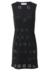 Yasmin Kianfar Laser Cut Leather and Wool Dress