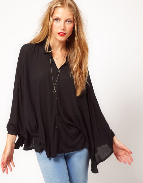 Asos Collection Asos Oversize Shirt in Black - Lyst
