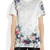 Balmain Printed Cottonjersey Tshirt in Floral (white) - Lyst