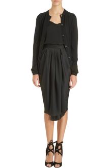 Bottega Veneta Gathered Front Skirt - Lyst