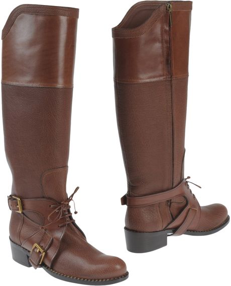 Dior Highheeled Boots in Brown (cocoa) - Lyst