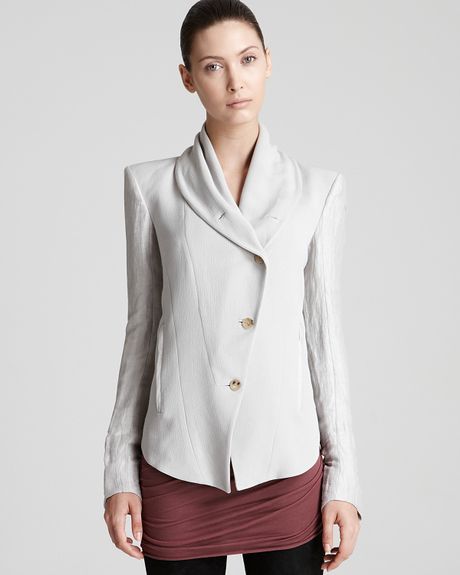 Helmut Lang Jacket Plexus Suiting in White (plaster) - Lyst