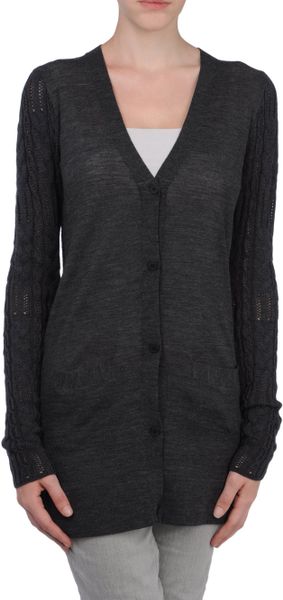 Vera Wang Cardigan in Gray (grey) - Lyst