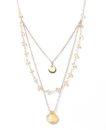 Alicia Marilyn Designs Triple Strand Citrine Necklace - Lyst