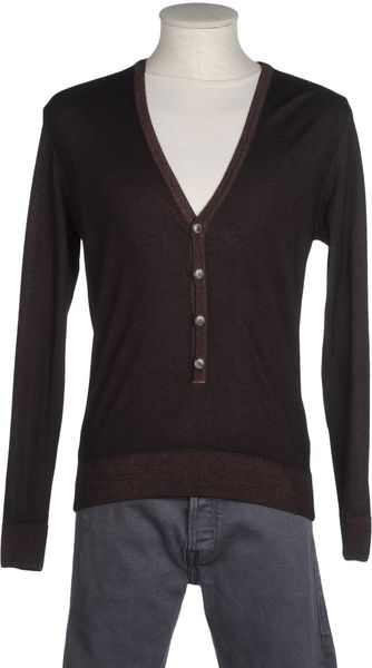 Daniele Fiesoli Long Sleeve V-Neck Cardigan - Lyst