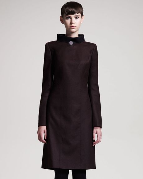 Fendi Backzip Felt Dress in Brown (burgundy) - Lyst