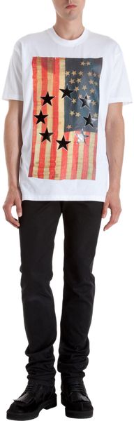 Givenchy Black Star Flag Tee - Lyst