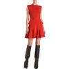 Givenchy Knit Peplum Flare Dress in Red - Lyst